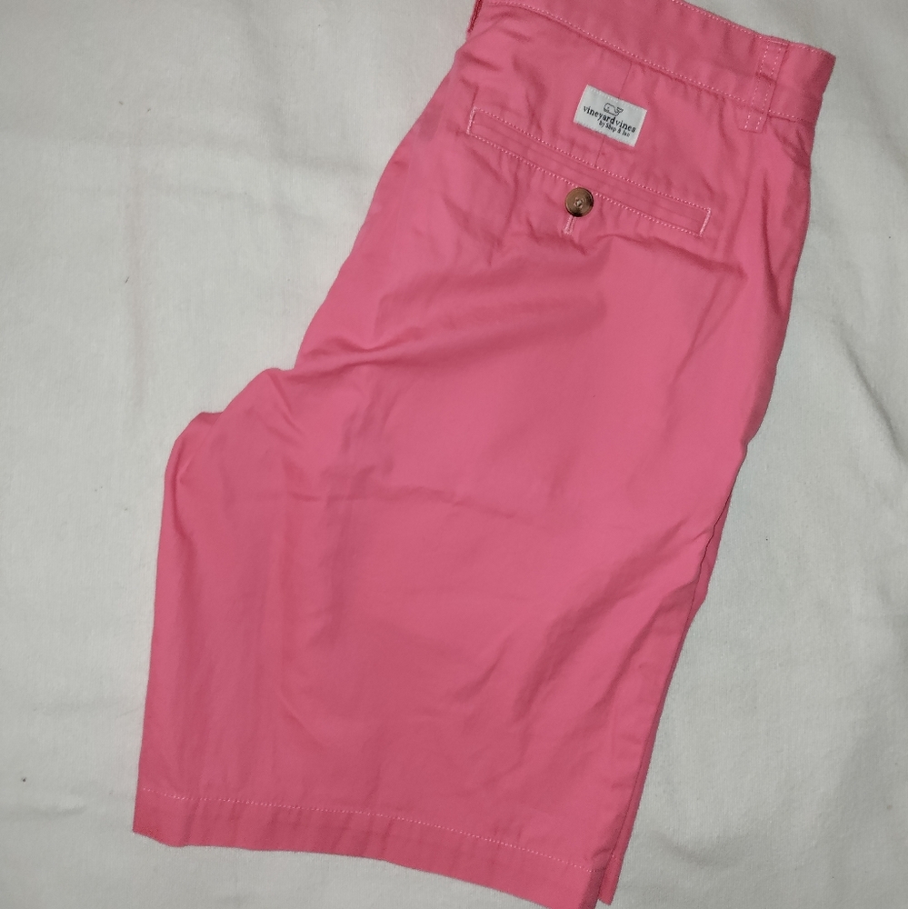 Vineyard Vines Club Short Men's Pink Flat Front Chino Shorts Size 30
